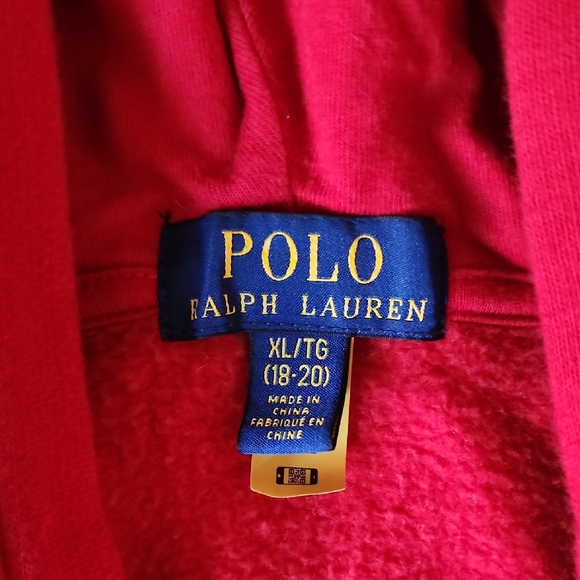 Polo by Ralph Lauren Vibrant Red Hoodie - Picture 3 of 5